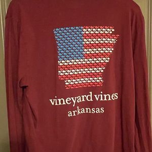 Vineyard Vines long sleeved Arkansas tee